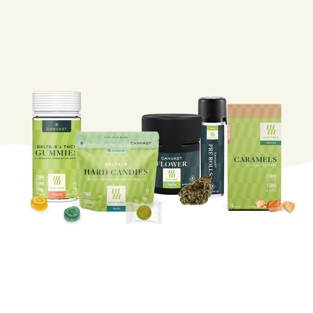Canvast Premium Hemp Products offering Infused Hard Candies, Vegan and Organic Gummies, Premium Smokables and Infused Caramels