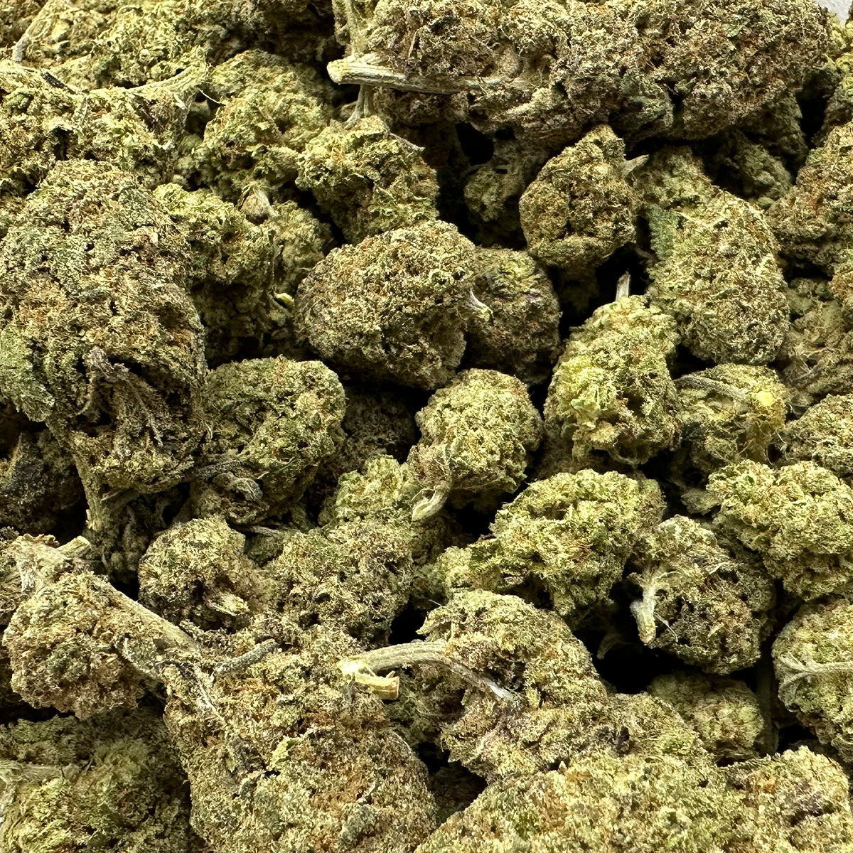 Premium THCa organically grown hemp flower, Cultivar name: Apple Tart with 19.2% Total Cannabinoids