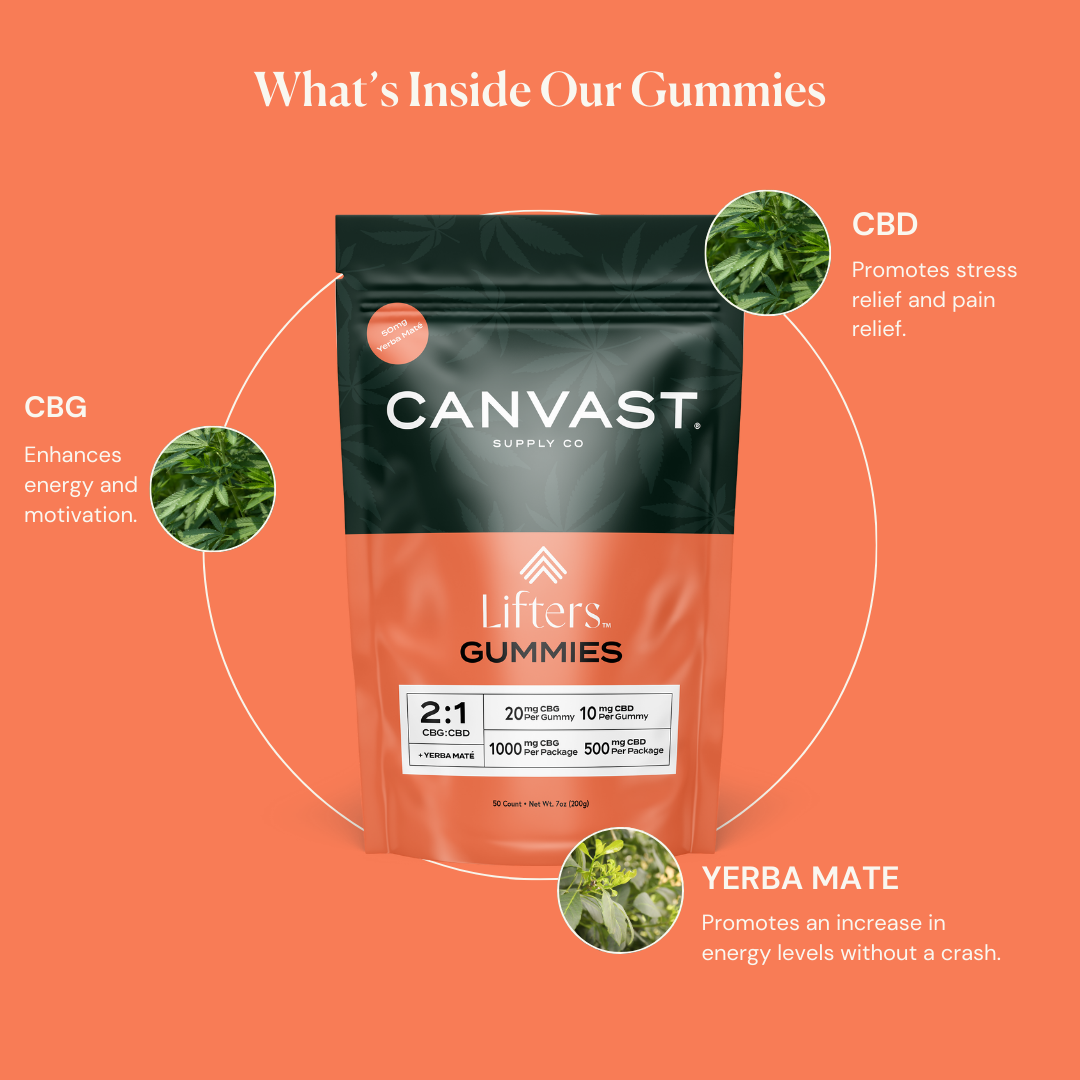 Lifters Energy Gummies with CBG + Yerba Maté